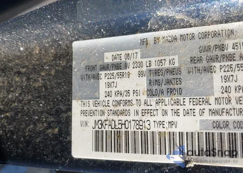 2017 Mazda Cx-5 Grand Select из США, поврежденный, VIN JM3KFADL5H0178913